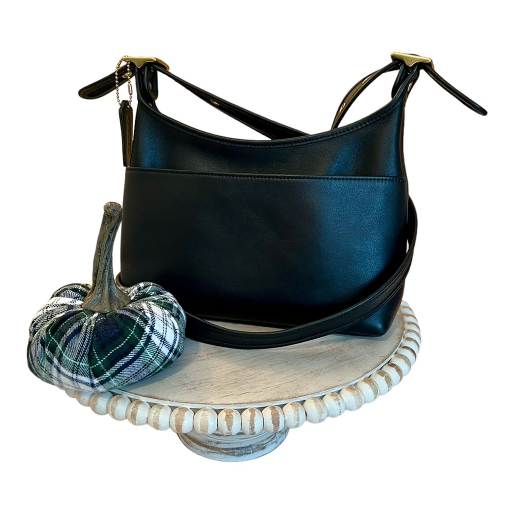 Coach Vintage Legacy Zip Bag Crossbody Shoulder Bag Purse Black Leather 9136